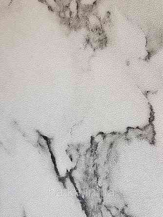 Обои виниловые Grandeco One roll one motif 1.59x2.8 панно мурал 3д под камень мрамор черный на белом Киев