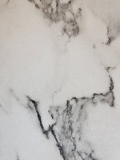 Обои виниловые Grandeco One roll one motif 1.59x2.8 панно мурал 3д под камень мрамор черный на белом Киев - изображение 3