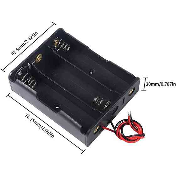 Бокс-кейс для 3 акумуляторів 18650 з виходами для DIY Київ