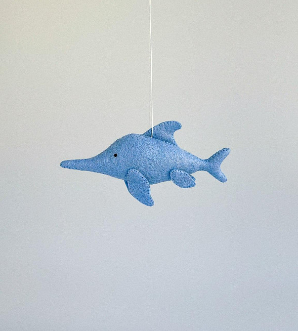 Мягкая фетровая игрушка динозавр ихтиозавр ручной работы – безопасная развивающая игрушка Киев - изображение 3