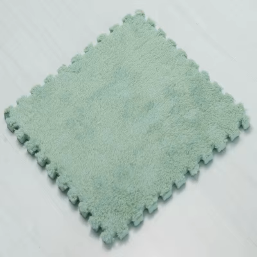 Коврик-пазл с плюшевым покрытием, термоковрик, мягкий детский мат,  90×120см, 12 пазлов, цвет зеленый Каменец-Подольский - изображение 7