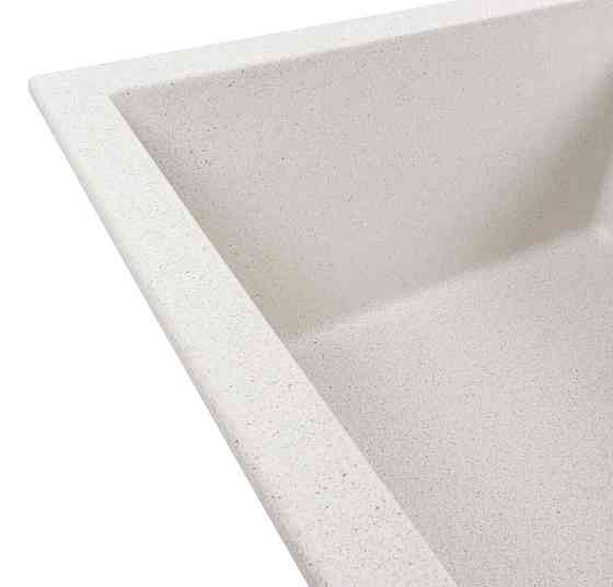 VALESO Комплект: Мийка LOTOS 6550 біла в крапку + Змішувач NS02A білий в крапку + Сифон 1041 Киев