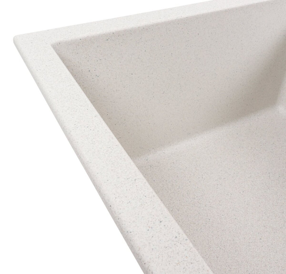 VALESO Комплект: Мийка LOTOS 6550 біла в крапку + Змішувач NS02A білий в крапку + Сифон 1041 Киев - изображение 3