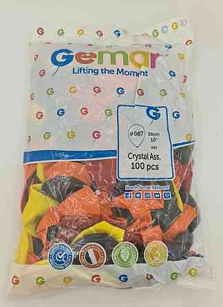 Кульки повітряні кристал асорті 10" (25 см) 100 шт (1 пач.) Харків