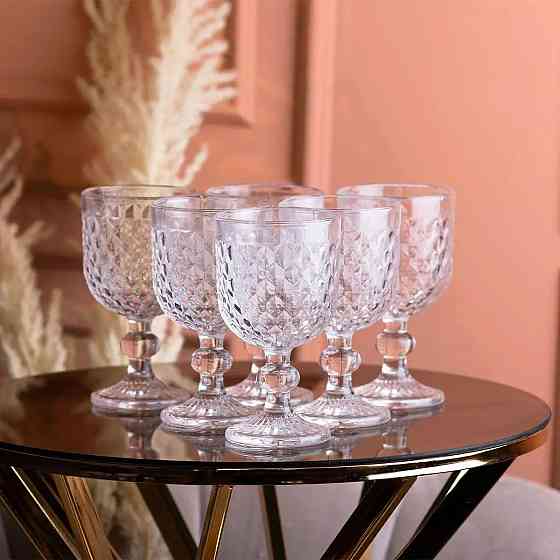 Келихи для червоного вина 6 штук на низькій ніжці HP4153 Київ