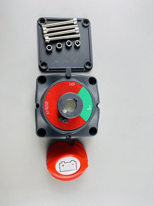 Вимикач маси універсальний механічний дистанційний 12/24 В (червона мідь) 300A Мукачево - фото 6