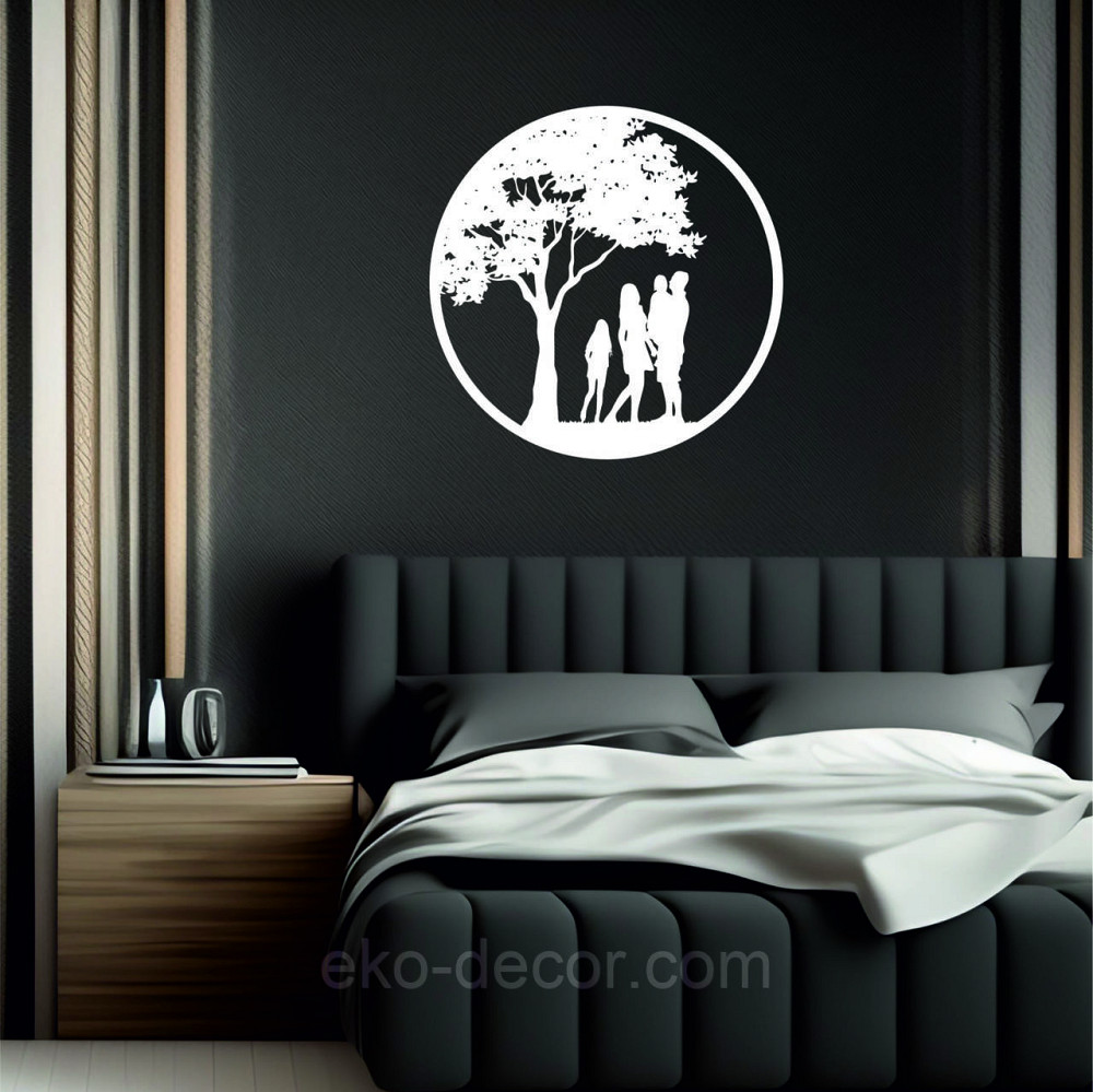 Декоративне настінне Панно «Родина», Декор на стіну 50*50 см, Білий Київ - фото 4