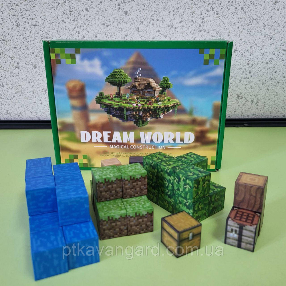 Конструктор магнітний майнкрафт 38 кубики магнітні блоки Dream World LZCK 023 Хмельницький - фото 2