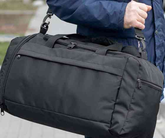 Дорожня спортивна сумка з відділом взуття на 53л TRIUMF Black. Киев