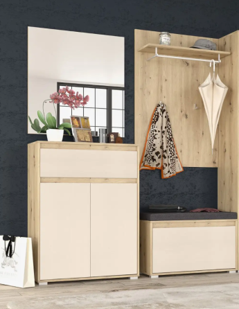 Передпокій модульний Торіно - комплект 6 - Дуб Артізан + Шампань Львів