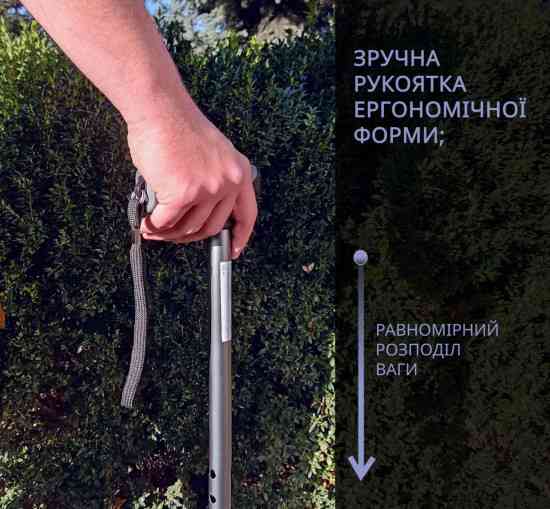 Трость алюминиевая складная телескопическая Doctor Life 11874/SZ-G серый Днепр