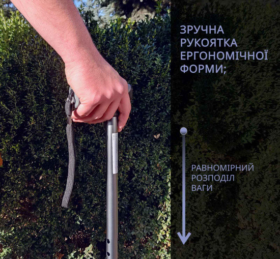 Тростина алюмінієва складна телескопічна Doctor Life 11874/SZ-G сірий Дніпро - фото 5