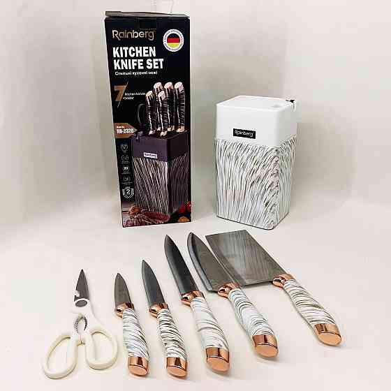 Хорошие ножи для поваров, Набор ножей для кулинарных задач, Качественный набор ножей с подставкой ZP-59 Львов