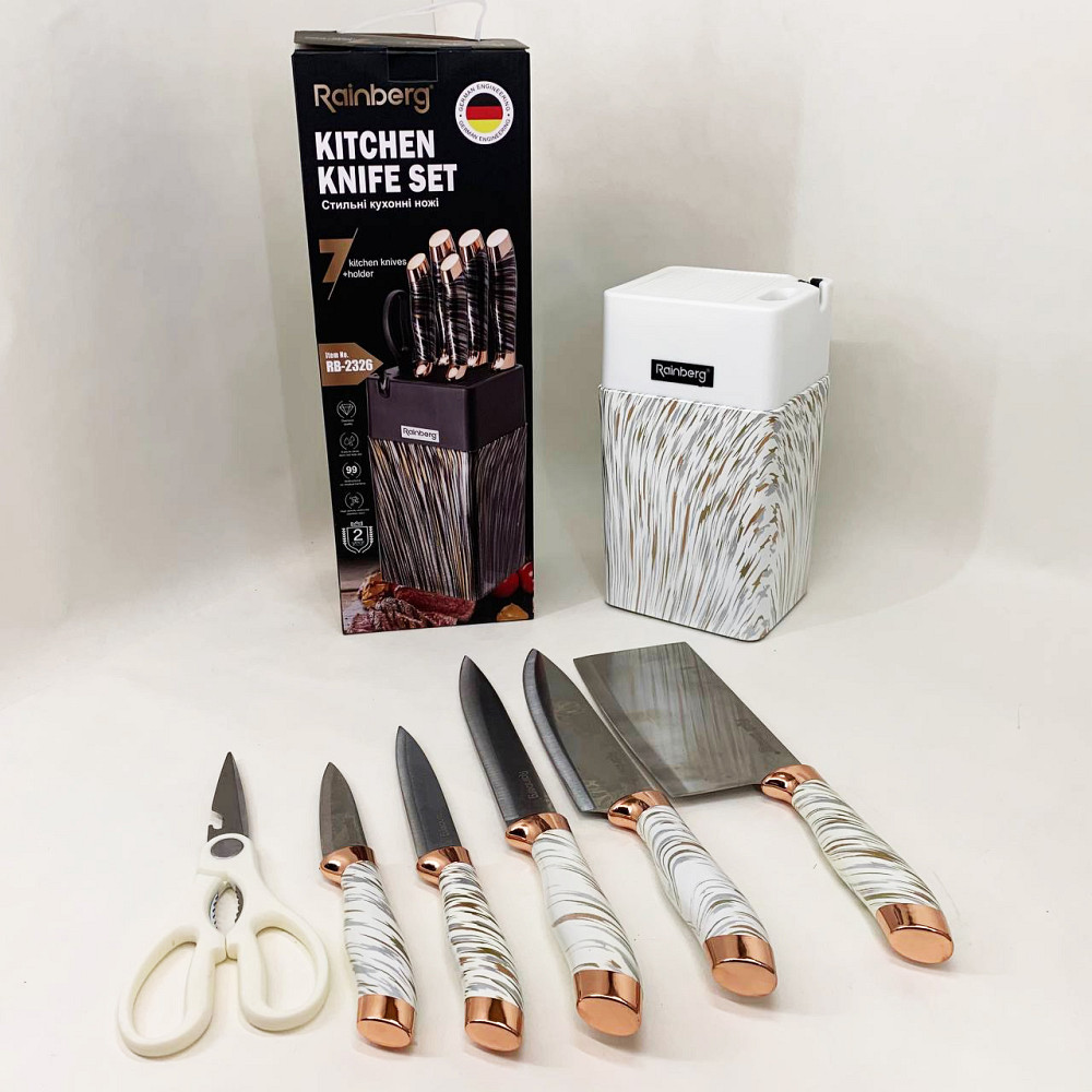 Хорошие ножи для поваров, Набор ножей для кулинарных задач, Качественный набор ножей с подставкой ZP-59 Львов - изображение 6
