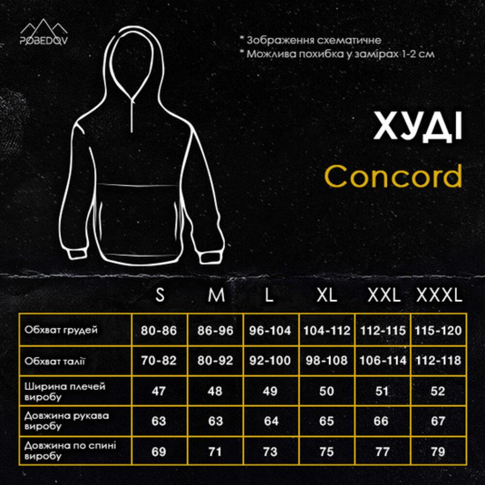 Теплое мужское худи зимнее чёрное Pobedov Concord Киев - изображение 6