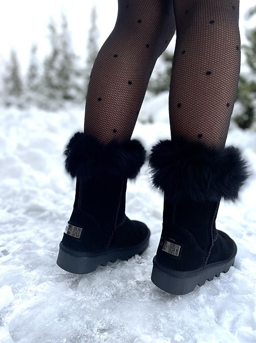 Hengji Угги жіночі HENGJI 5873 чорні (зима, замша натуральна) (5196) 38 Коломия - фото 4