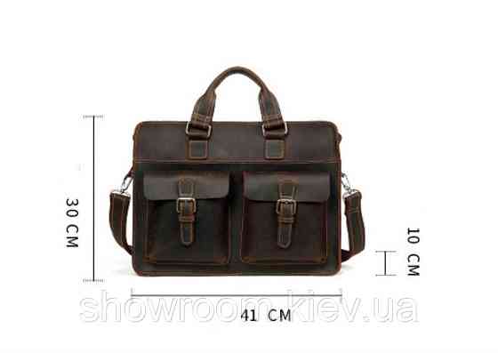 Мужская кожаная сумка портфель Wild Leather (262) черная Киев