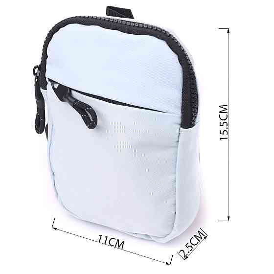 Практичная слинг сумка для путешествий из качественного текстиля Vintage 22868 Голубой Киев