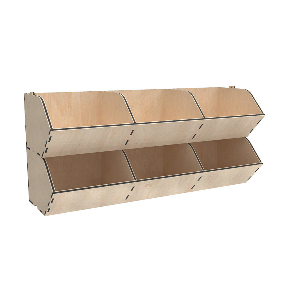 Диспенсер EKOSTAR из фанеры 6 ячеек 440х150х200 Киев - изображение 2