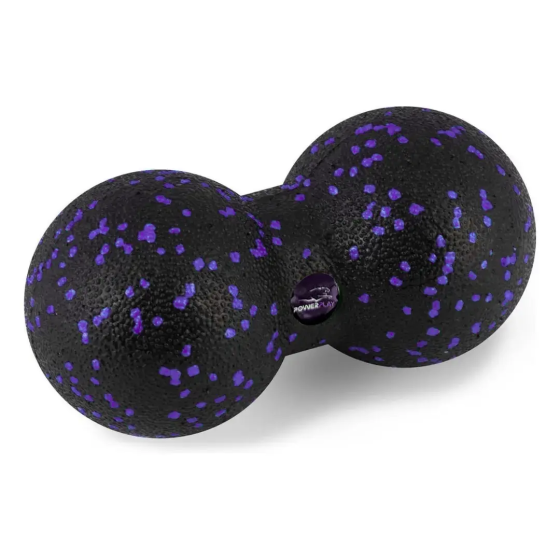 Масажний набір PowerPlay PP_4015 EPP Foam Roller Set 4in1 (2-ва роли + 2-ва м'ячі) Чорно-Фіолетовий Кам'янське