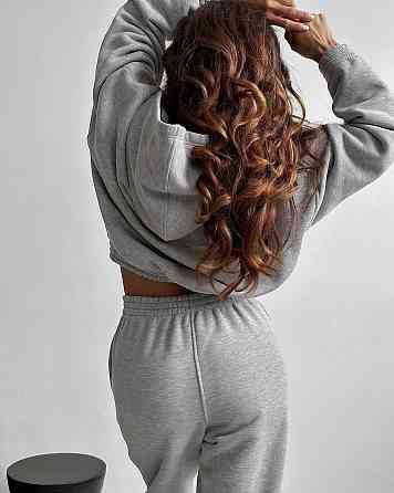 Жіночий стилний повсякденний теплий костюм трьохнитка на флісі Одеса