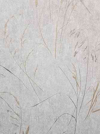 Шпалери метрові вінілові на флізеліні Sintra Vila прованс польові квіти рослини темно-сірі золотисті 533253 Київ