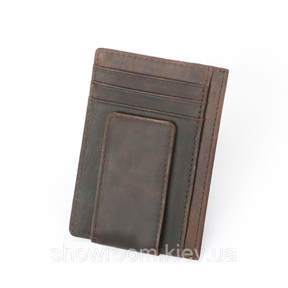 Мужской кожаный зажим для денег Wild Leather (2124) brown Киев - изображение 3