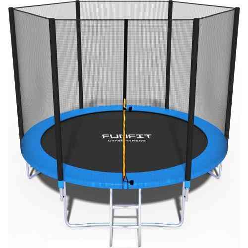 Батут Funfit 8ft (252см) синій з зовнішньою сіткою Киев