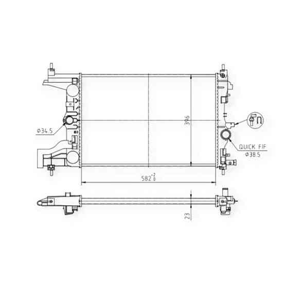 Радіатор Опель Astra J 1.4-1.6i 09 - масляний Мукачево