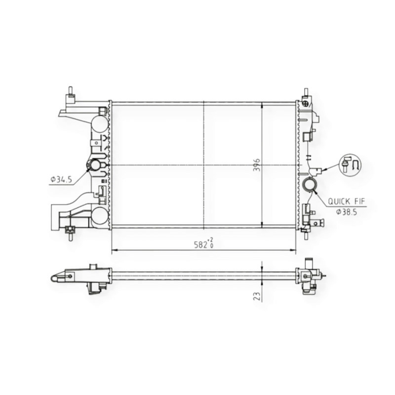 Радіатор Опель Astra J 1.4-1.6i 09 - масляний Мукачево - фото 1