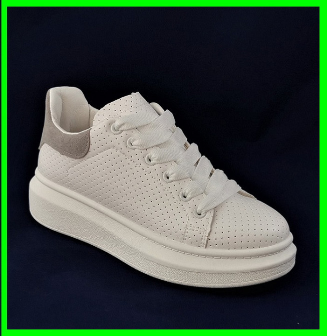 .Женские Кроссовки Слипоны Белые Мокасины A!exander Mc@ueen (размеры: 37,38) Видео Обзор Днепр - изображение 4