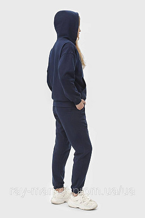 Костюм жіночий худі на блискавці та штани темно-синій RAY PREMIUM LOOSE U0809 (U0809W-Navy Blue) Київ - фото 3
