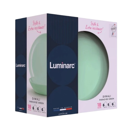 Сервіз столовий Diwali Paradise 18 предметів зелений Luminarc Житомир - изображение 7