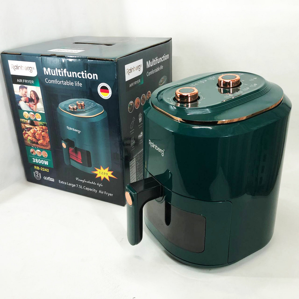 Аерогриль для випічки, Картопля фрі без рослинної олії, Аерофритюрниця для смаження без додавання олії QL-13 Львів - фото 1