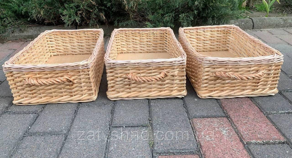 Кошик лоток із лози з 1 ручкою Київ - фото 2