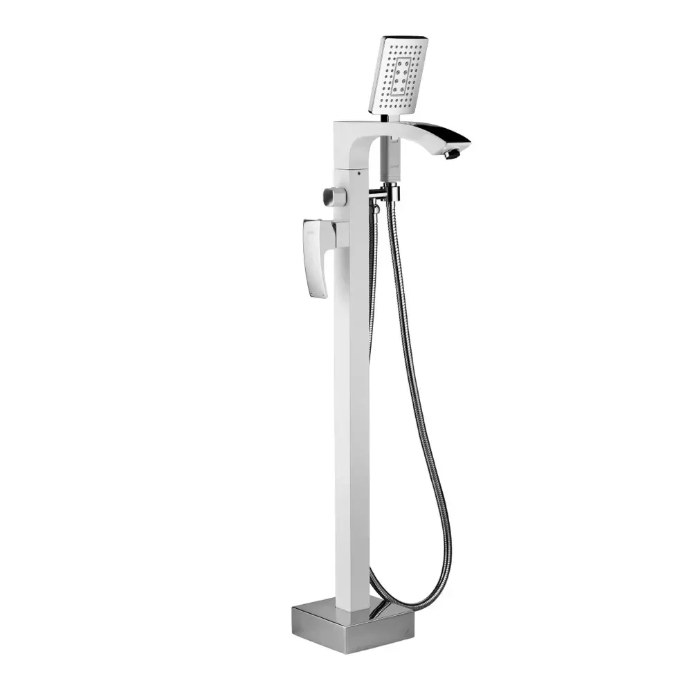 Змішувач для ванни на підлогу GAPPO Jacob G3007-8 білий/хром Київ - фото 1