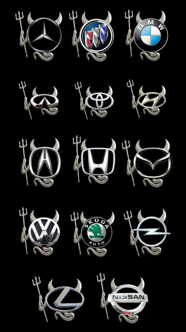 Випукла наклейка Чортик Срібло на емблему авто Київ - фото 1