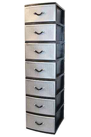 Комод пластиковий Style black (Стиль) 7 ящиків 48х38х155 Одеса