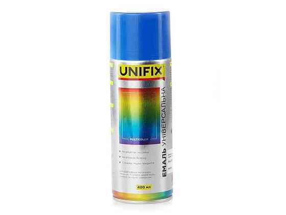 Фарба аерозольна 400мл синій акрилова універсальна RAL 5010 ТМ UNIFIX Київ