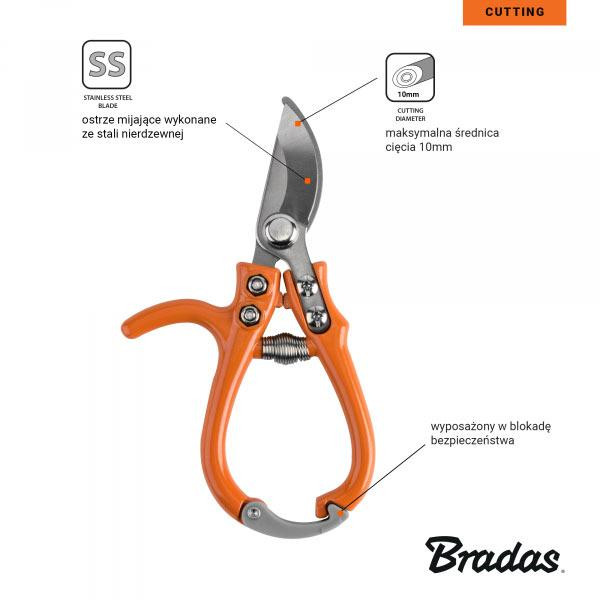 Секатор для квітів ⌀10мм Bradas, Польща Київ - фото 3