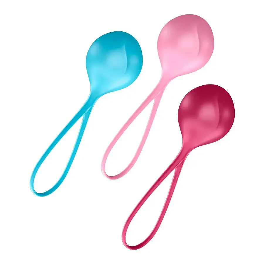 Вагінальні кульки Satisfyer Strengthening Balls (3шт), діаметр 3,8 см, маса 62-82-98г, монолітні Львів - фото 1