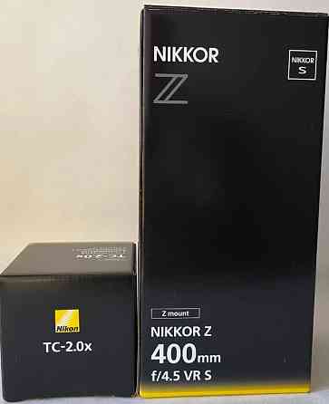 Объектив: Nikon Nikkor Z 400mm.f/4.5S VR+ Телеконвектор Nikon Z TC-2.0x.Новий об'єктив. Киев