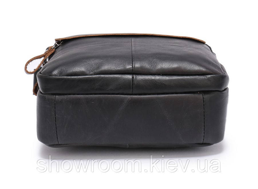 Чоловіча шкіряна чорна Leather Collection (5036) Київ - фото 4