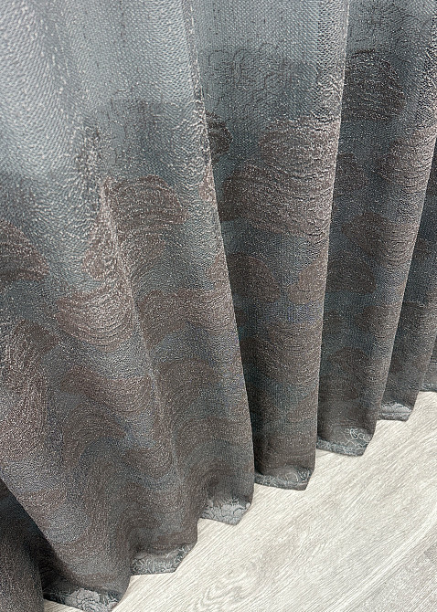 Тюль VR-Textil 1640т Greta Жакард Графітовий 300х270 см (42-0602) Київ - фото 8
