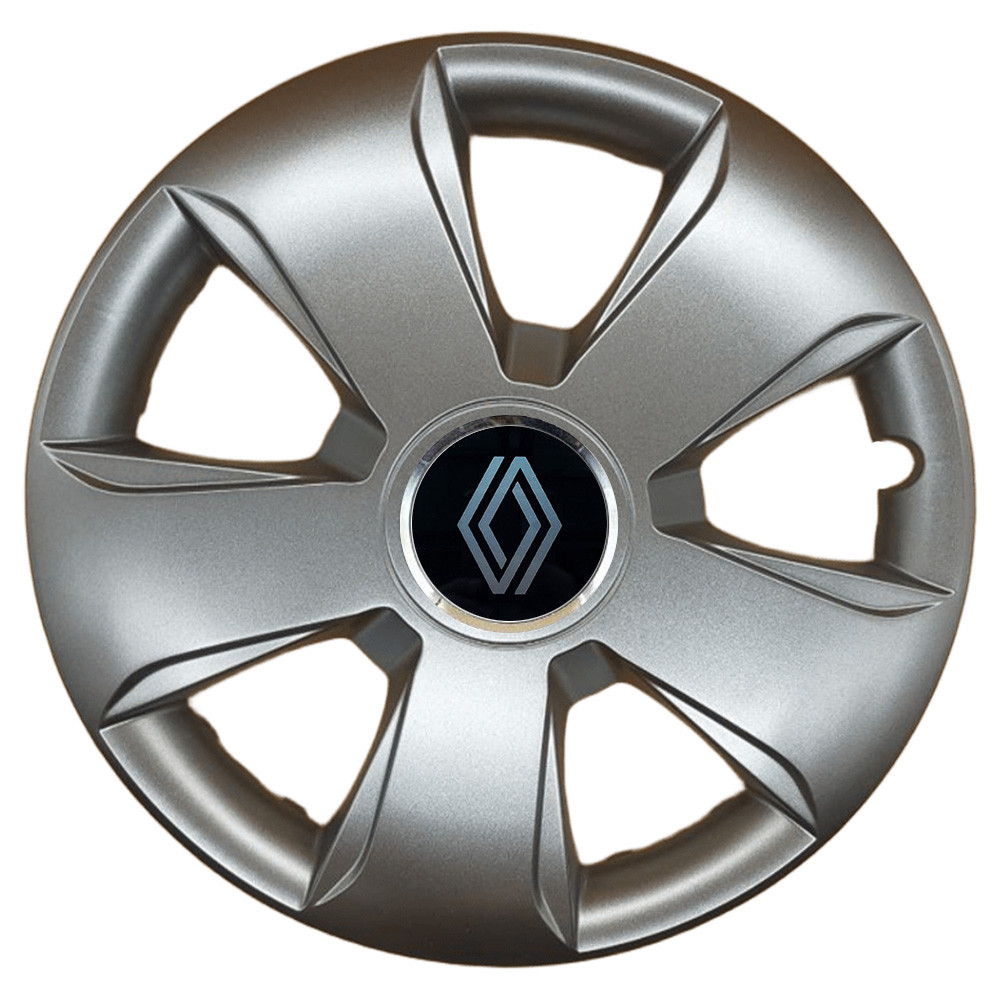 Автомобільні модельні ковпаки R13 Renault NEW 102 4шт, SJS, сріблясті Київ - фото 1