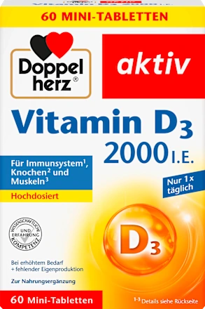 Doppelherz Vitamin D3 2000 I.E. Mini Tabletten 60 St Витамин D3 2000 Киев