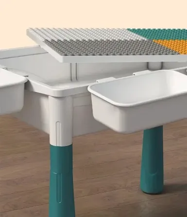 Многофункциональный, детский игровой стол – трансформер с конструктором и стульчиком / Развивающий стол для детей Коломыя