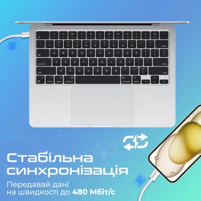 Дата кабель USB-C to Lightning ecoline-ci120.white Promate (ecoline-ci120.white) Винница - изображение 4