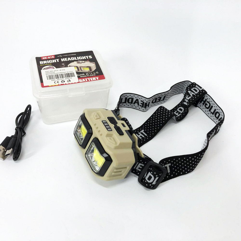 Налобна лампа, Ліхтар на голову з розсіяним світлом, Ліхтарик на голову із зарядкою AM-25 Львів - фото 7