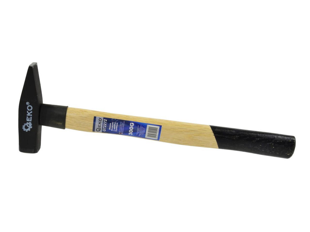 Молоток слюсарний "GeKo"-premium 0,3 кг з дерев'яною ручкою Київ - фото 1